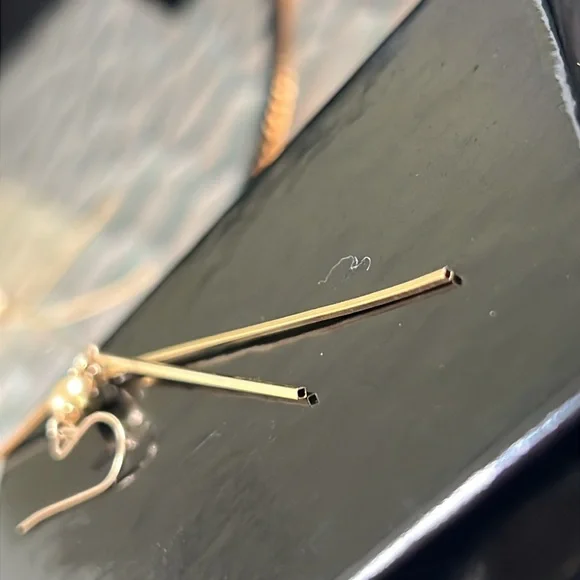 14k Dangle Earrings - Picture 4 of 5